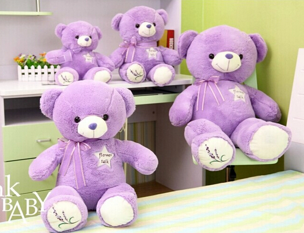 Gấu bông cao cấp Lovely Lavender màu tím  - gấu bông to